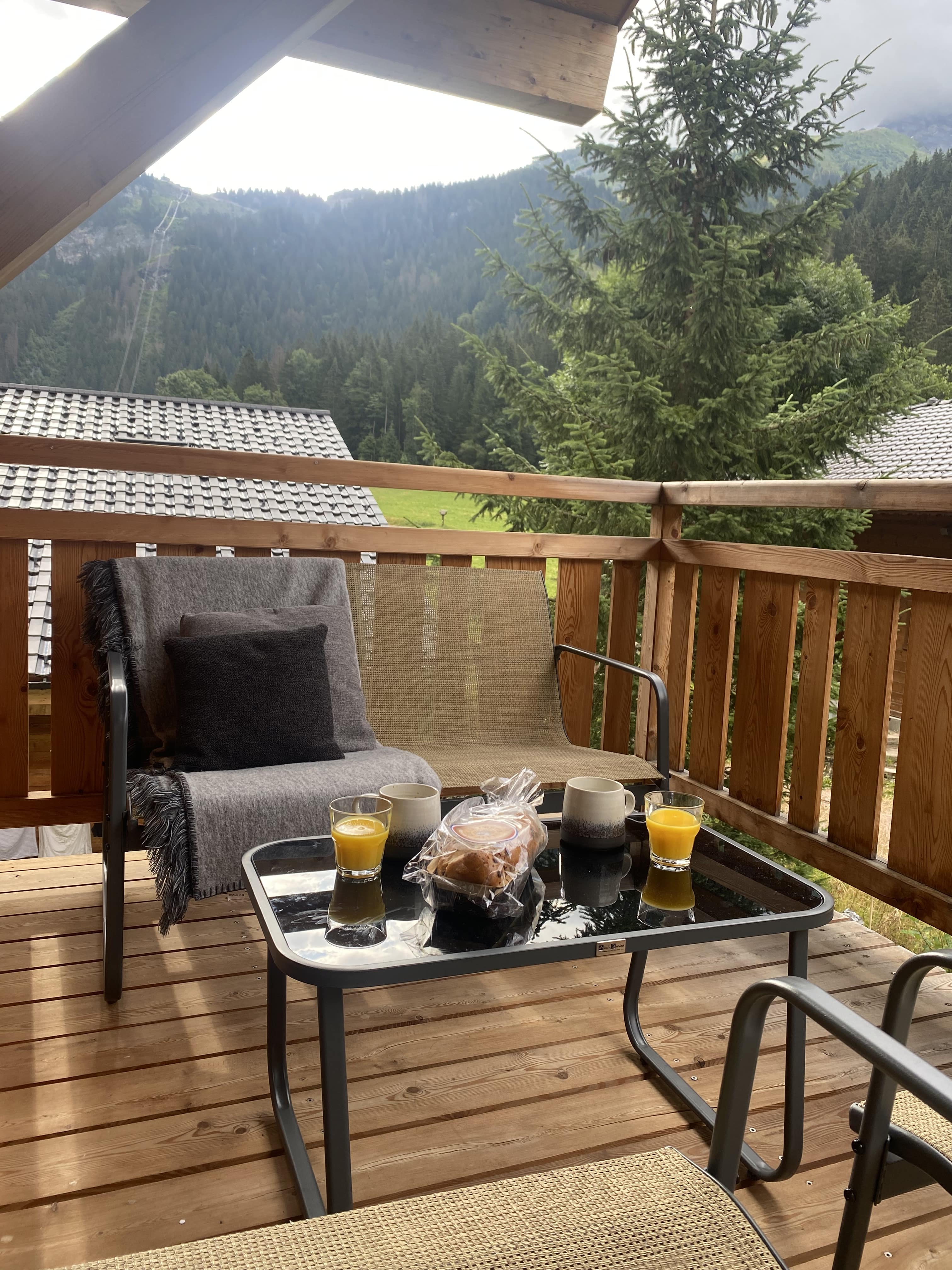 Balcony overlooking the Morzine valley